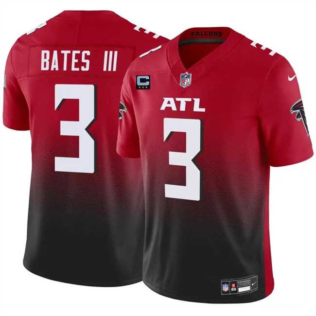 Mens Atlanta Falcons #3 Jessie Bates III Red Black 2024 F.U.S.E With 3-Star C Patch Vapor Untouchable Limited Stitched Jersey Dzhi->atlanta falcons->NFL Jersey